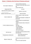 Chapters 1-4 Medication Aide Final Review VA Questions and Answers &NewLine;