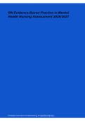 RN Evidence-Based Practice in Mental Health Nursing Assessment 2026&sol;2027 &ndash; Study Guide & Exam Prep