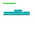 Test Bank for Pharmacotherapeutics for Advanced Practice&colon; A Practical Approach 5th Edition by Virginia Poole Arcangelo&comma; Andrew M&period; Peterson&comma; Veronica F&period; Wilbur & Tep M&period; Kang &vert; Complete Chapters &vert; Latest Updated 2025&ndash;2026