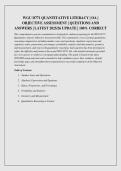 WGU D771 QUANTITATIVE LITERACY &vert; OA &vert; OBJECTIVE ASSESSMENT &vert; QUESTIONS AND ANSWERS &vert; LATEST 2025&sol;26 UPDATE &vert; 100&percnt; CORRECT