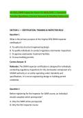 VA DEQ SWM Inspector Exam V2 2026&sol;2027 &vert; Complete &NewLine;Practice Questions&comma; Correct Answers & Detailed Rationales 