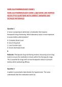 NURS 316 PHARMACOLOGY EXAM 1&NewLine;NURS 316 PHARMACOLOGY EXAM 1 Q&A BANK&colon; 200 VERIFIED NCLEX-STYLE QUESTIONS WITH CORRECT ANSWERS AND DETAILED RATIONALES&NewLine;