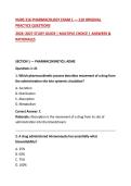 NURS 316 PHARMACOLOGY EXAM 1 &mdash; 210 ORIGINAL PRACTICE QUESTIONS&NewLine;2026&ndash;2027 STUDY GUIDE &vert; MULTIPLE CHOICE &vert; ANSWERS & RATIONALES&NewLine;