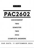 PAC2602 Assignment 2 Answers - Semester 2 2026 &vert; Due Date 11 September 2026