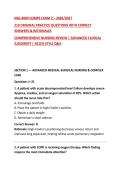 NSG 4800 COMPS EXAM 2 &ndash; 2026&sol;2027&NewLine;210 ORIGINAL PRACTICE QUESTIONS WITH CORRECT ANSWERS & RATIONALES&NewLine;COMPREHENSIVE NURSING REVIEW &vert; ADVANCED CLINICAL JUDGMENT &vert; NCLEX-STYLE Q&A&NewLine;