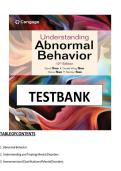 TEST BANK FOR Understanding Abnormal Behavior 12th Edition by David Sue &comma; Derald Wing Sue&comma; Diane Sue ISBN&colon; 978-0357365212 COMPLETE GUIDE ALL CHAPTERS COVERED 100&percnt; VERIFIED A&plus; GRADE ASSURED&excl;&excl;&excl;&excl;NEW LATEST UPDATE&excl;&excl;&excl;&excl;