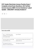 NYC Master Electrician License Practice Exam &vert; Complete Actual Exam Questions with Verified Correct Answers &lpar;100&percnt; Correct Solutions&rpar; &vert; Latest Update - 2026&sol;2027 &vert; Already Graded A&plus;