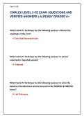 COMLEX LEVEL 2-CE EXAM &vert; QUESTIONS AND &NewLine;VERIFIED ANSWERS &vert; ALREADY GRADED A&plus;