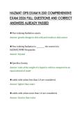 HAZMAT OPS EXAM N 250 COMPREHENSIVE&NewLine;EXAM 2026 FULL QUESTIONS AND CORRECT&NewLine;ANSWERS ALREADY PASSED&NewLine;