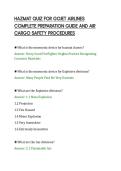 HAZMAT QUIZ FOR GOJET AIRLINES&NewLine;COMPLETE PREPARATION GUIDE AND AIR&NewLine;CARGO SAFETY PROCEDURES