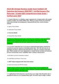 ACCA-SBL Strategic Business Leader Exam Testbank &vert;All &NewLine;Questions And Answers 2026&sol;2027 &vert; Verified Answers Plus &NewLine;Rationales &vert; Graded Q&A Comprehensive Study Guide &vert; &NewLine;Verified Latest 2027