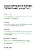 HAZMAT OPERATIONS CORE REVIEW 2026&NewLine;VERIFIED RESPONSES OUTCOME PACK