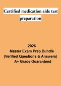 Certified Medication Aide Test Preparation PDF &vert; Med Aide Study Guide&comma; Practice Questions & Exam Review 2026