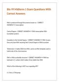Bio 99 Midterm 1 Exam Questions With Correct Answers