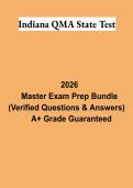 Indiana QMA State Test PDF &vert; Qualified Medication Aide Study Guide&comma; Practice Questions & Exam Review 2026