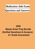 Medication Aide Exam Questions and Answers PDF &vert; Certified Medication Aide Practice Test&comma; Study Guide & Exam Review 2026