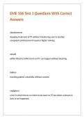 EME 106 Test 1 Questions With Correct Answers