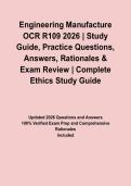 Engineering Manufacture OCR R109 2026 &vert; Study Guide&comma; Practice Questions&comma; Answers&comma; Rationales & Exam Review