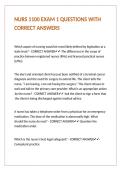 NURS 1100 EXAM 1 QUESTIONS WITH CORRECT ANSWERS