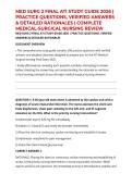 MED SURG 2 FINAL ATI STUDY GUIDE 2026 &vert; PRACTICE QUESTIONS&comma; VERIFIED ANSWERS & DETAILED RATIONALES &vert; COMPLETE MEDICAL-SURGICAL NURSING REVIEW