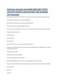 Veterinary Assisting Final EXAM 2026-2027 LATEST UPDATED VERSION 200 QUESTIONS AND ANSWERS JUST RELEASED