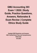 GMU Accounting 303 Exam 1 2026 &vert; Study Guide&comma; Practice Questions&comma; Answers&comma; Rationales & Exam Review