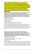 NR 547 Differential Diagnosis in Psychiatric-Mental Health Across the Lifespan Practicum &ndash; Chamberlain University PMHNP 2026&sol;2027 Study Guide&comma; Exam Prep&comma; Differential Diagnosis Review&comma; DSM-5-TR&comma; Psychiatric Assessment&comma; Clinical Reasoning&comma; Case Studies&comma; Pr