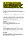 WGU C213 Accounting for Decision Makers 2026&sol;2027 &ndash; MBA Accounting Study Guide&comma; Objective Assessment &lpar;OA&rpar; Exam Prep&comma; Financial Accounting&comma; Managerial Accounting&comma; Financial Statements&comma; Cost Systems&comma; Budgeting&comma; Ratio Analysis&comma; Practice Questions & Detailed 