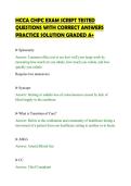 HCCA CHPC EXAM SCRIPT TESTED&NewLine;QUESTIONS WITH CORRECT ANSWERS&NewLine;PRACTICE SOLUTION GRADED A&plus;
