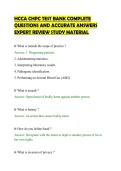 HCCA CHPC TEST BANK COMPLETE&NewLine;QUESTIONS AND ACCURATE ANSWERS&NewLine;EXPERT REVIEW STUDY MATERIAL