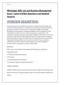 Mississippi &lpar;MS&rpar; Law and Business Management &NewLine;Exam &vert; Latest Verified Questions and Detailed &NewLine;Answers 