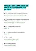 HCCP TEST BANK COMPLETE SOLVED&NewLine;QUESTIONS EXPERT REVIEW FULL&NewLine;SOLUTION