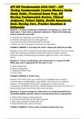 ATI RN Fundamentals 2026&sol;2027 &ndash; ATI Testing Fundamentals Content Mastery Series Study Guide&comma; Proctored Exam Prep&comma; RN Nursing Fundamentals Review&comma; Clinical Judgment&comma; Patient Safety&comma; Health Assessment&comma; Basic Nursing Care&comma; Practice Questions & Rationales