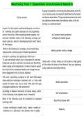 Med Surg Test 1 Questions and Answers Rated A