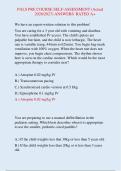 PALS PRE COURSE SELF-ASSESSMENT &lpar;Actual 2026&sol;2027&rpar; ANSWERS RATED A&plus;