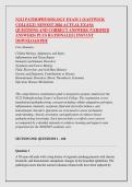 N212 PATHOPHYSIOLOGY EXAM 1 &lpar;EASTWICK &NewLine;COLLEGE&rpar; NEWEST 2026 ACTUAL EXAM&colon; &NewLine;QUESTIONS AND CORRECT ANSWERS &lpar;VERIFIED &NewLine;ANSWERS&rpar; PLUS RATIONALES &vert; INSTANT &NewLine;DOWNLOAD PDF