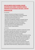 NUR 253 MENTAL HEALTH EXAMS 2 &lpar;GALEN&rpar; &NewLine;QUESTIONS AND CORRECT ANSWERS &lpar;VERIFIED &NewLine;ANSWERS&rpar; PLUS RATIONALES 2026 Q&A &vert; INSTANT &NewLine;DOWNLOAD PDF