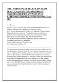 OHIO MAINTENANCE TECHNICIAN EXAM &ndash; &NewLine;PRACTICE QUESTIONS AND CORRECT &NewLine;ANSWERS &lpar;VERIFIED ANSWERS&rpar; PLUS &NewLine;RATIONALES 2026 Q&A &vert; INSTANT DOWNLOAD &NewLine;PDF