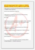 NUR 256 Mental Health EXAM 2 &lbrack;2026&rsqb; &vert; A&plus; VERIFIED&NewLine;ANSWERS &vert; UPDATED ACTUAL &vert; COMPLETE STUDY GUIDE