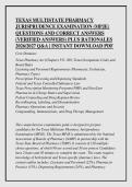 TEXAS MULTISTATE PHARMACY &NewLine;JURISPRUDENCE EXAMINATION &lpar;MPJE&rpar; &NewLine;QUESTIONS AND CORRECT ANSWERS &NewLine;&lpar;VERIFIED ANSWERS&rpar; PLUS RATIONALES &NewLine;2026&sol;2027 Q&A &vert; INSTANT DOWNLOAD PDF