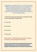 SC PROPERTY MANAGEMENT EXAM &sol; ACTUAL SOUTH CAROLINA PROPERTY MANAGEMENT LICENSING ACTUAL EXAM TEST BANK 2026&sol;2027 PRACTICE QUESTIONS AND STUDY GUIDE EXAM COMPLETE APPROVED QUESTIONS AND CORRECT DETAILED ANSWERS WITH RATIONALES &lpar;100&percnt; RELIABLE ANSWERS&rpar; CURR