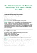 WGU D695&colon; Elementary Fine Arts Methods &vert; OA &vert; Questions And Correct Answers &vert; New 2026-2027 Update