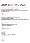 CHEM 103 FINAL EXAM