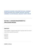 MINNESOTA ASSISTED LIVING DIRECTOR &lpar;ALD&rpar; LICENSING EXAM QUESTIONS WITH VERIFIED AND WELL DETAILED ANSWERS &vert; PLUS RATIONALES &vert; 2026&sol;2027 LATEST UPDATE 