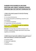 Alabama HVAC Business & Law Exam Questions and Correct Answers