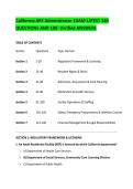 California ARF Administrator EXAM LATEST 140 &NewLine;QUESTIONS AND 100- Verified ANSWERS