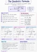 Quadratic Formula Notes 