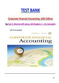 Test Bank For Corporate Financial Accounting 16th Edition  by Carl Warren 