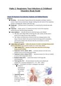 SUNY Downstate Medical Center Pathophysiology Exam 2 &ndash; Respiratory Tract Infections & Childhood Disorders Study Guide &vert; A&plus; Review &vert; 2025&ndash;2026