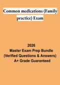Common Medications in Family Practice Exam Study Guide 2026 &vert; Drug Classes&comma; Uses & Clinical Review